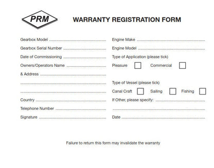 PRM - 80 90 120 150 260 500 750 1000 1500 1750 - Owners Handbook