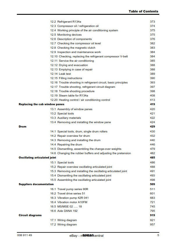 PDF - Bomag Single Drum Roller - BW 211 213 D-4 / PD-4 - Service Workshop Repair Manual - 03/2007