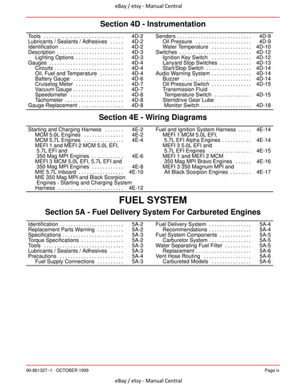 Mercury Mercruiser Service Manual 24 - Marine Engines GM V8 305 350 Cid (5.0L) (5.7L)