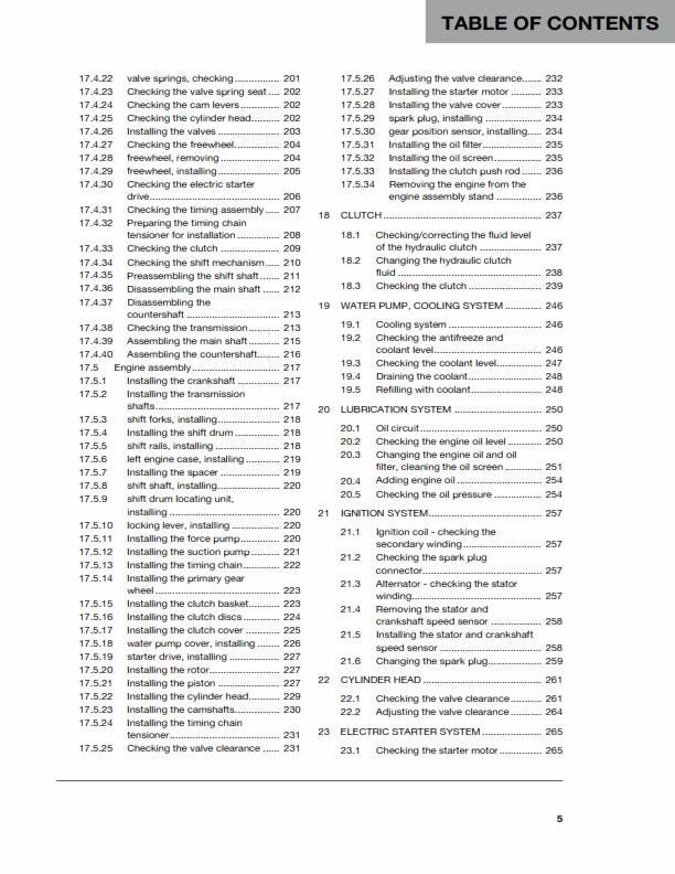 Husqvarna 2017 - FC 250 - Service Workshop Repair Manual