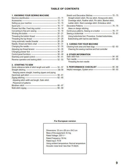 Singer 1+ Plus - betjeningsvejledning instruktionsbok bruksanvisning käyttöohje instruction manual