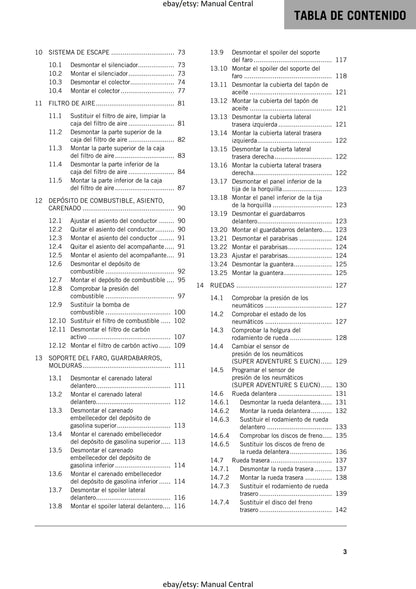 Spanish Language - KTM 2021 -1290 Super Adventure S - Manual de Reparacion