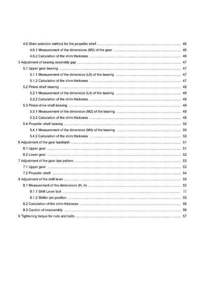 Yanmar Sail Drive Unit - SD40 SD50 4T - Service Workshop Repair Manual