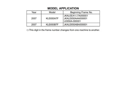 Kawasaki Versys - 2007 Workshop Service Repair Manual