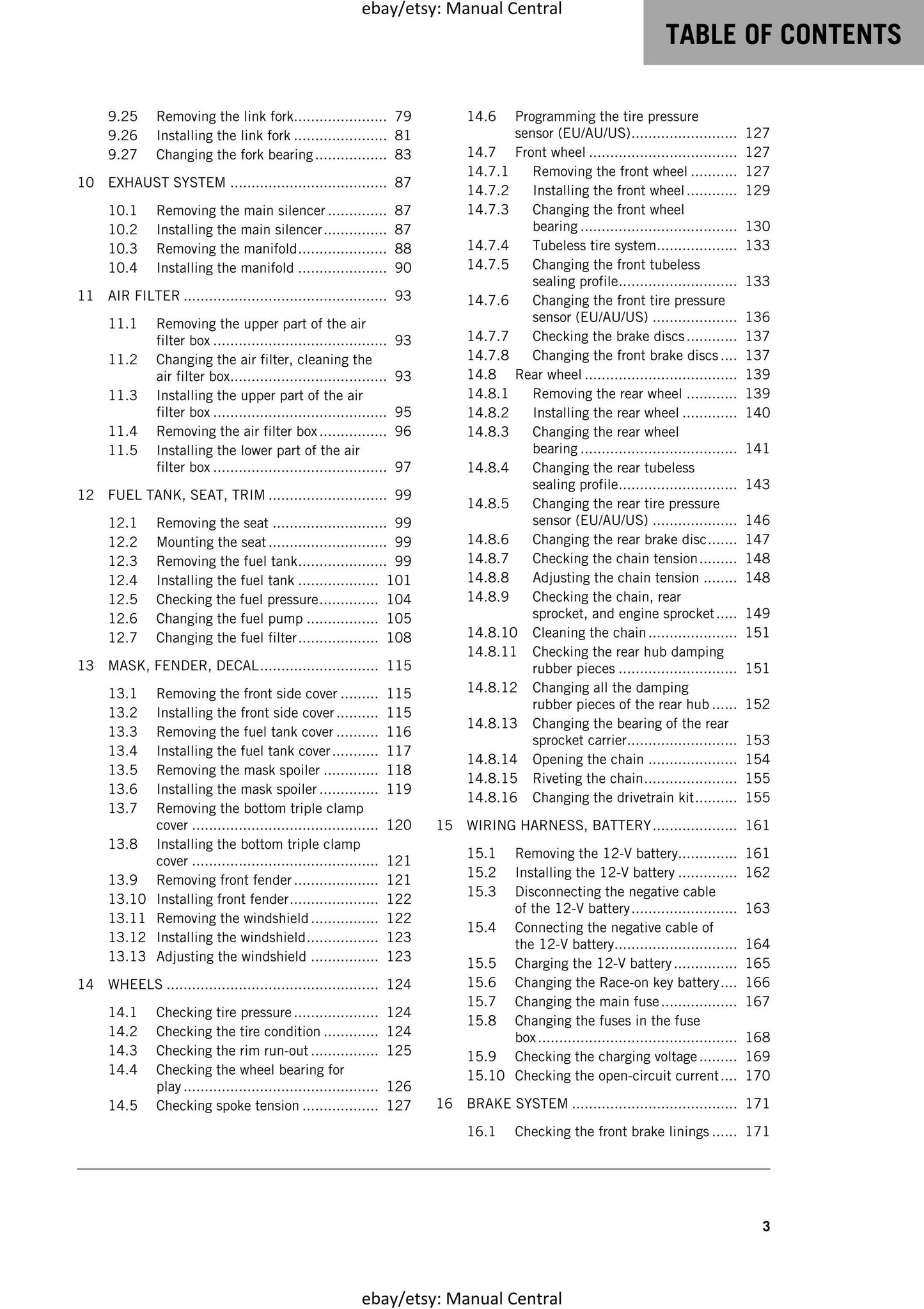 KTM 2017 - 1290 Super Adventure R - Service Workshop Repair Manual