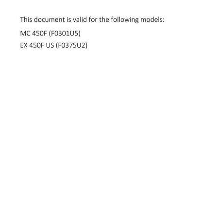 Gasgas 2021 - MC EX 450F - Workshop Service Repair Manual