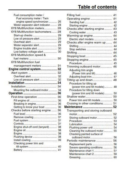 Yamaha F250G FL250G Owners User Manual Guide - 2011