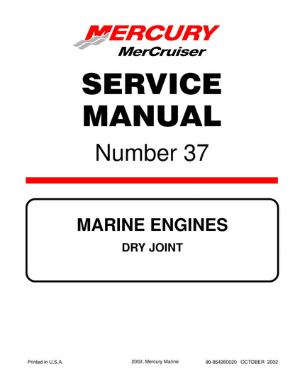 Mercury Mercruiser Service Manual 37- Marine Engines Dry Joints