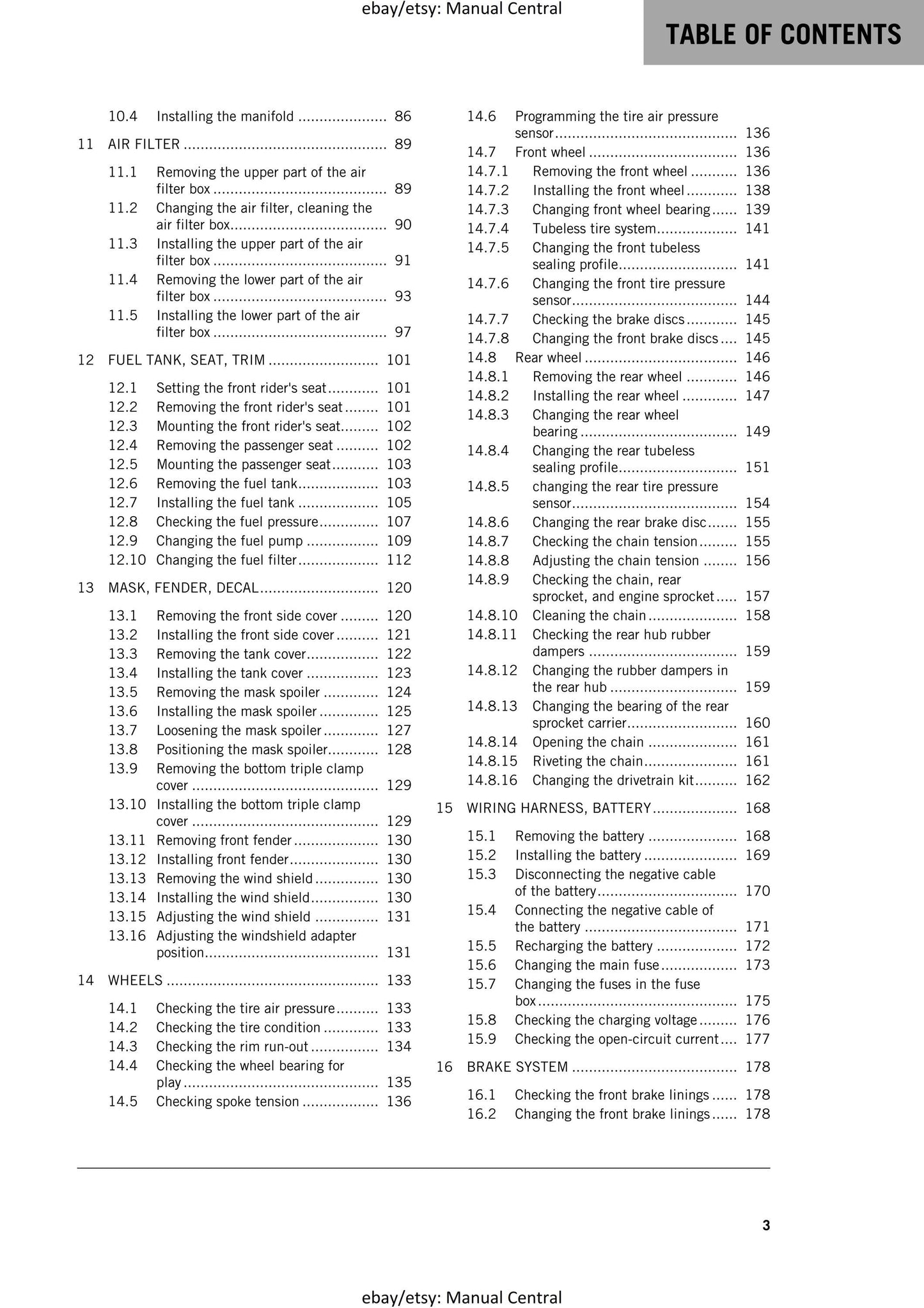 KTM 2017 - 1290 Super Adventure T - Service Workshop Repair Manual