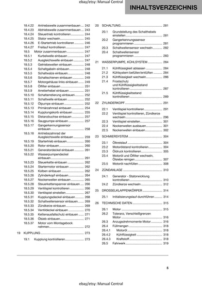 German Language - Husqvarna 2023 - Svartpilen 401 - Reparaturanleitung