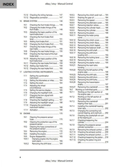 Husqvarna 2021 - TE 250i 300i Rockstar Edition - Workshop Service Repair Manual