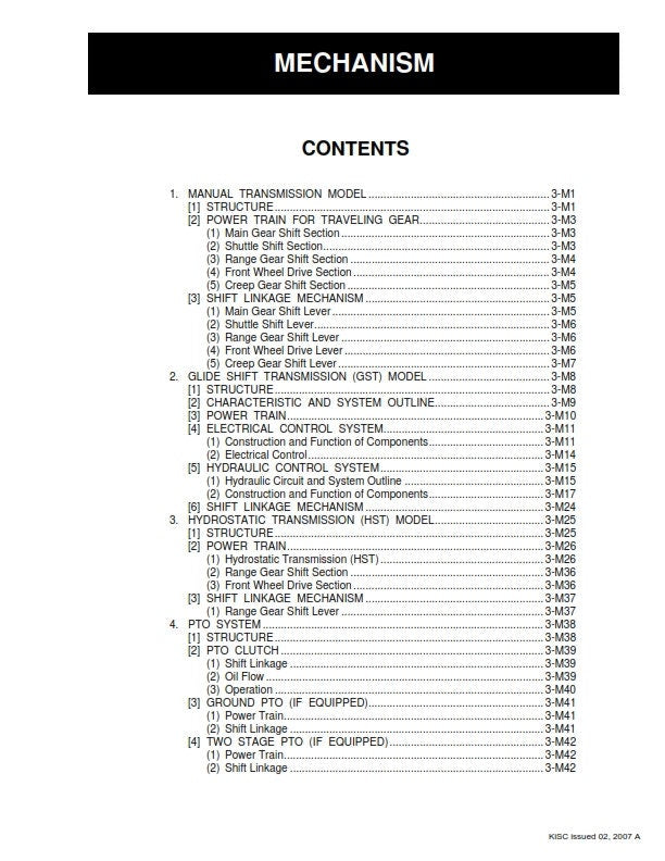 Kubota Tractor - L3130 L3430 L3830 L4630 L5030 - Workshop Service Repair Manual