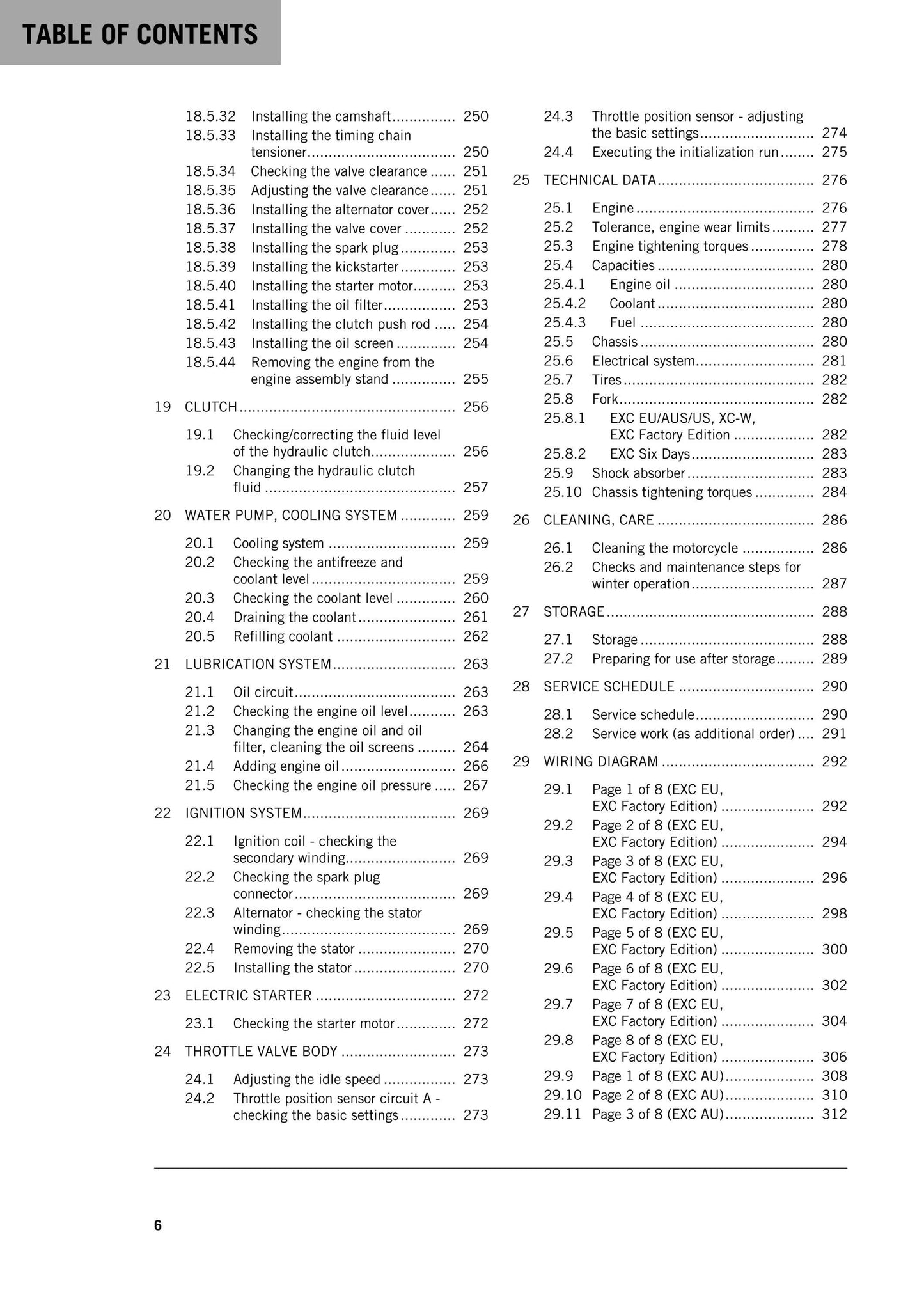 KTM 2015 - 450 500 Xc-w Exc Six Days Factory Edition - Service Workshop Repair Manual