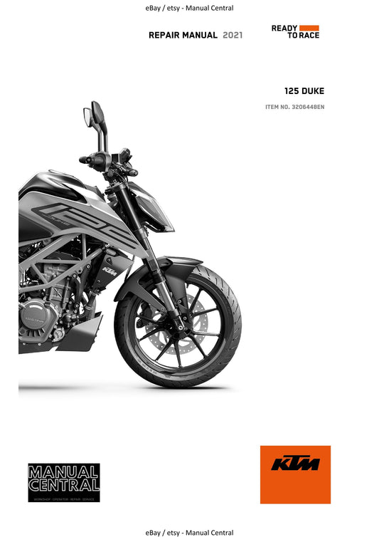 KTM 2021 - 125 DUKE - Service Workshop Repair Manual