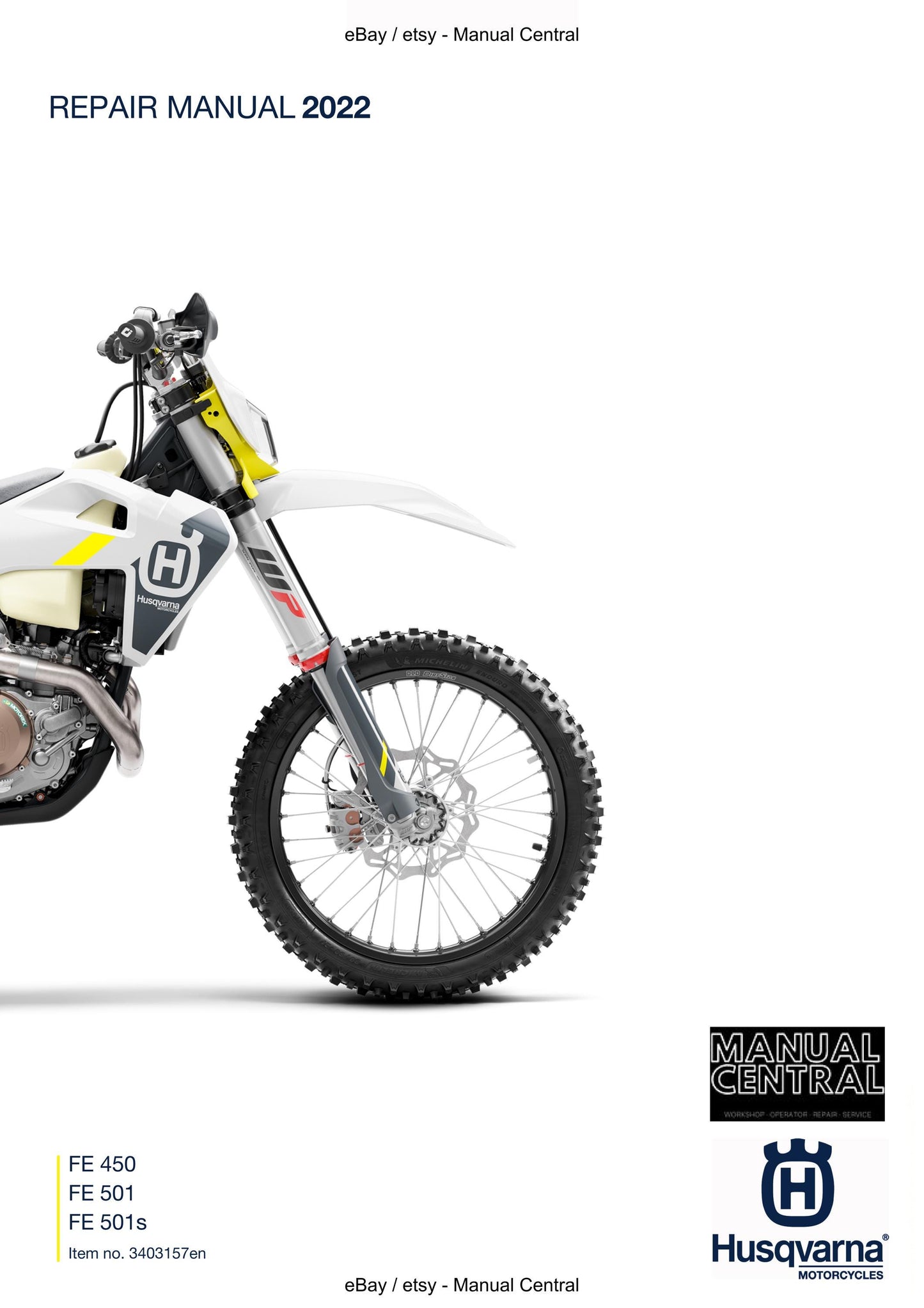 Husqvarna 2022 - FE 450 501 501s - Service Workshop Repair Manual