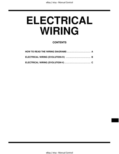 Mitsubishi Lancer Evolution Evo IV V 4 5 - Electrical Wiring Diagrams