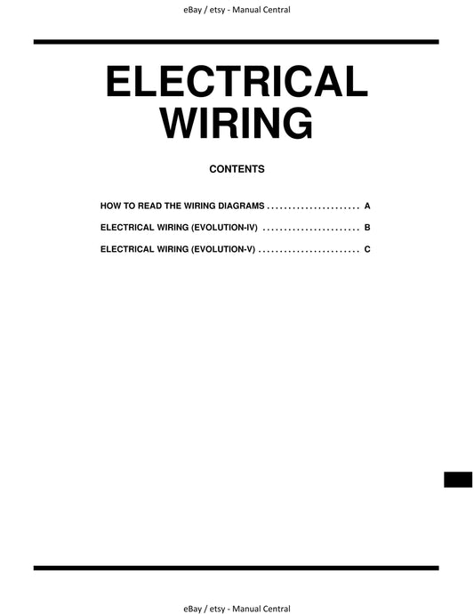 Mitsubishi Lancer Evolution Evo IV V 4 5 - Electrical Wiring Diagrams