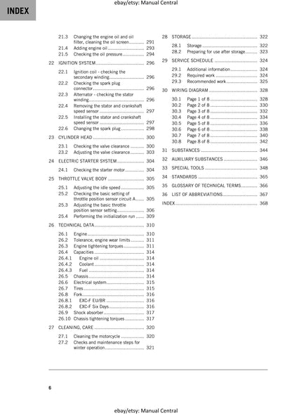 PDF - KTM 2020 - 250 EXC-F Six Days - Service Workshop Repair Manual