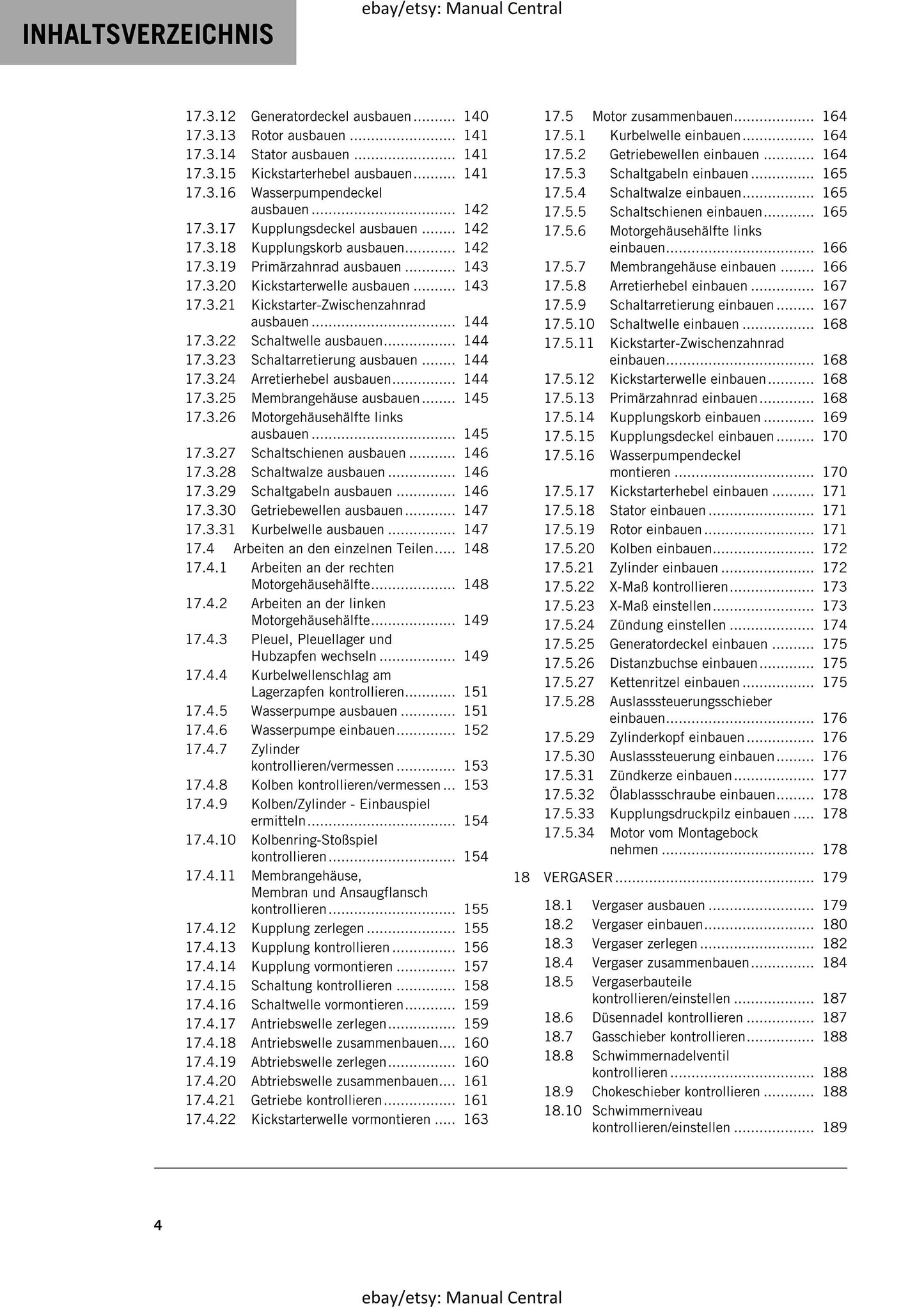 German Language - GASGAS 2023 - MC 65 - Reparaturanleitung - Service Workshop Repair Manual