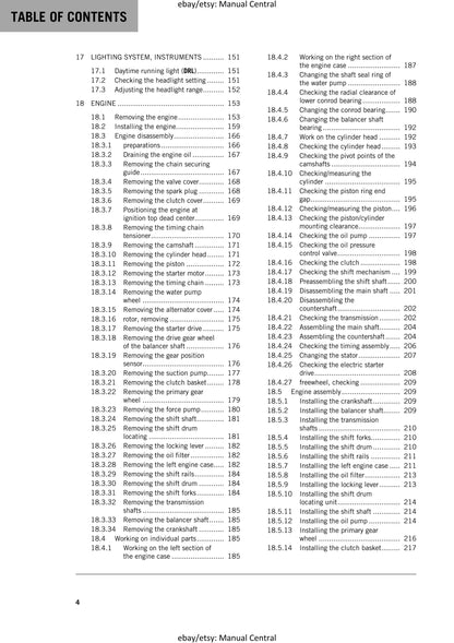 KTM 2018 - 390 DUKE - Service Workshop Repair Manual