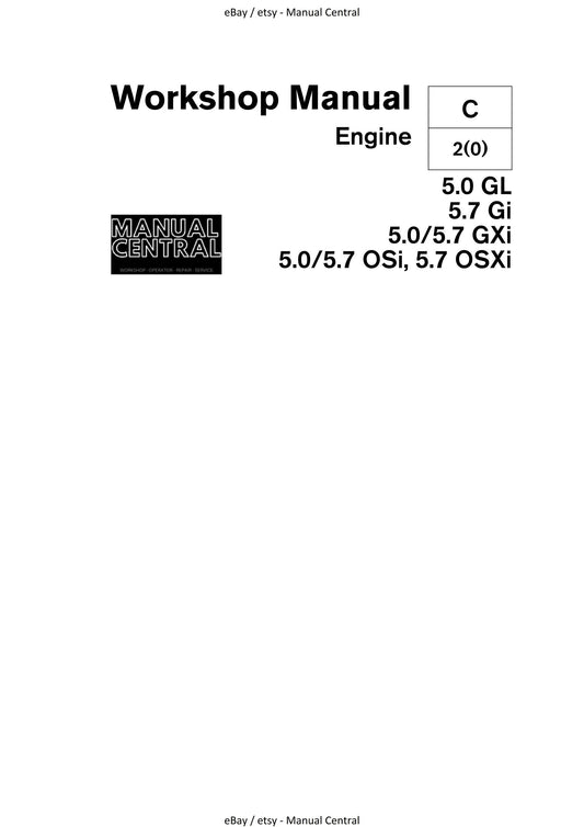 Volvo Penta - Engine - 5.0 5.7 Gl Gi GXi OSi OSXi - Workshop Service Repair Manual - 2007 Edition