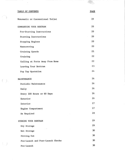 Bertram 24 - Owners Manual