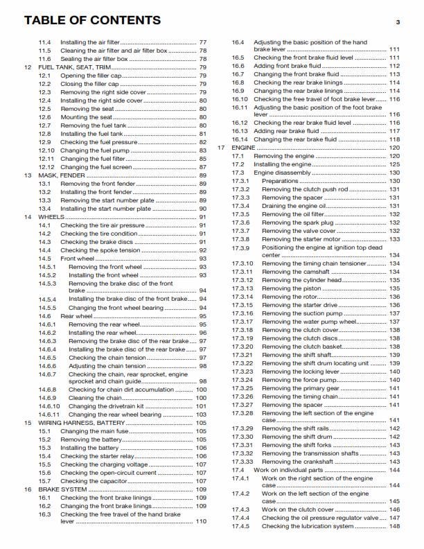 Husqvarna 2014 - FC 250 - Service Workshop Repair Manual