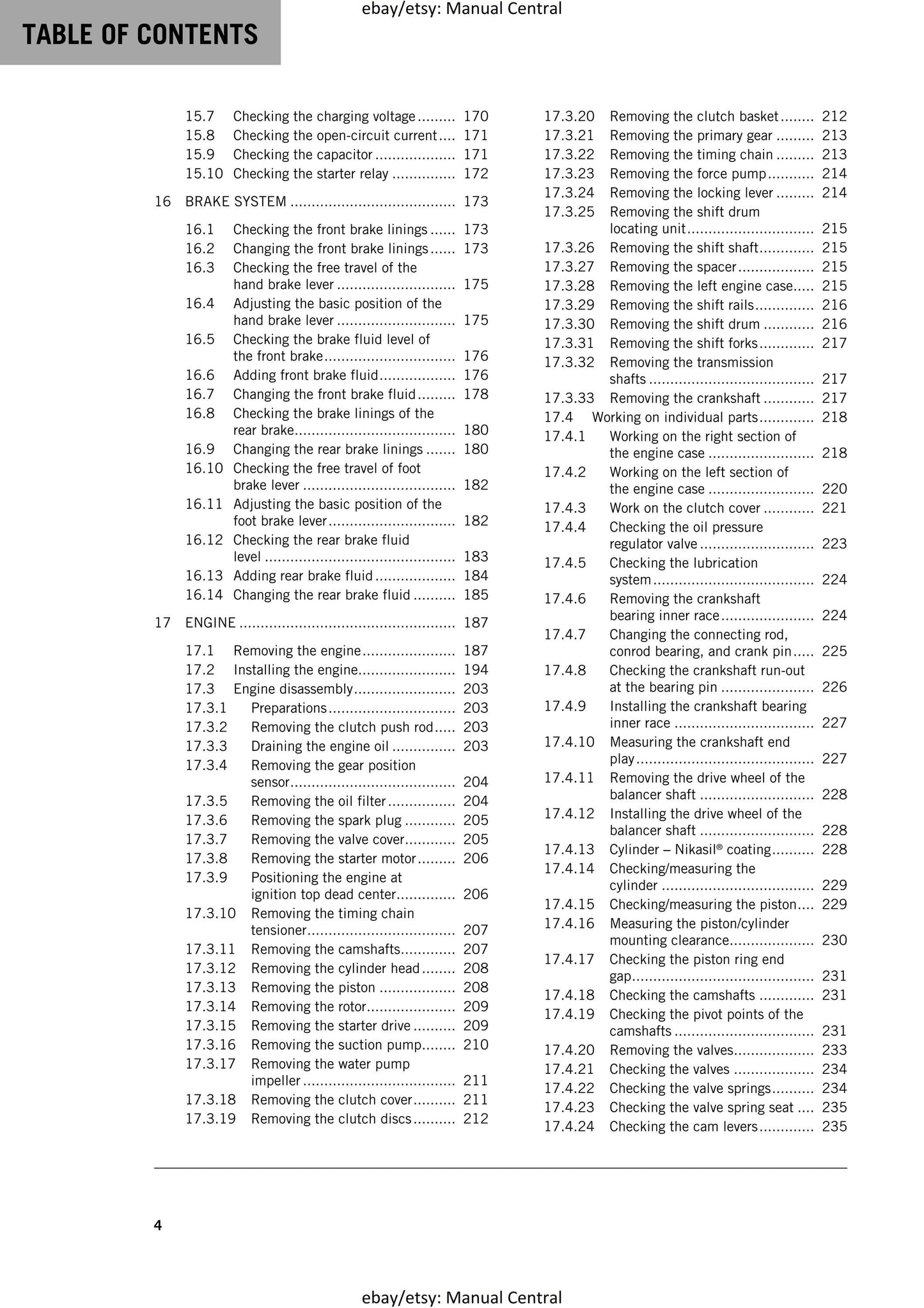 KTM 2017 - 350 Sx-f Xc-f - Service Workshop Repair Manual