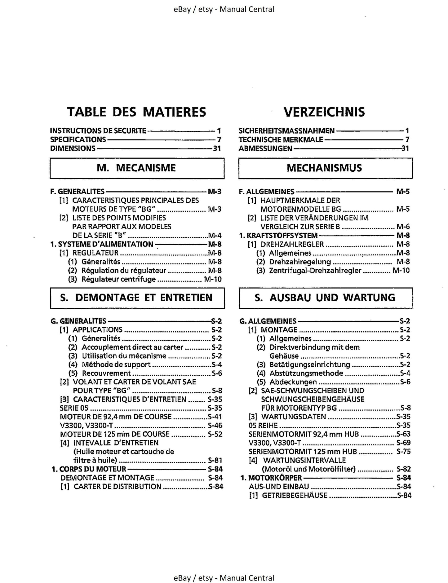 Kubota Diesel Engine - BG Series - Workshop Service Repair Manual
