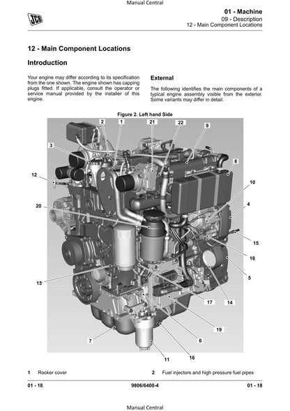 JCB T4F 444 448 Elec Engine (4 Cyl) - Service Workshop Repair Manual