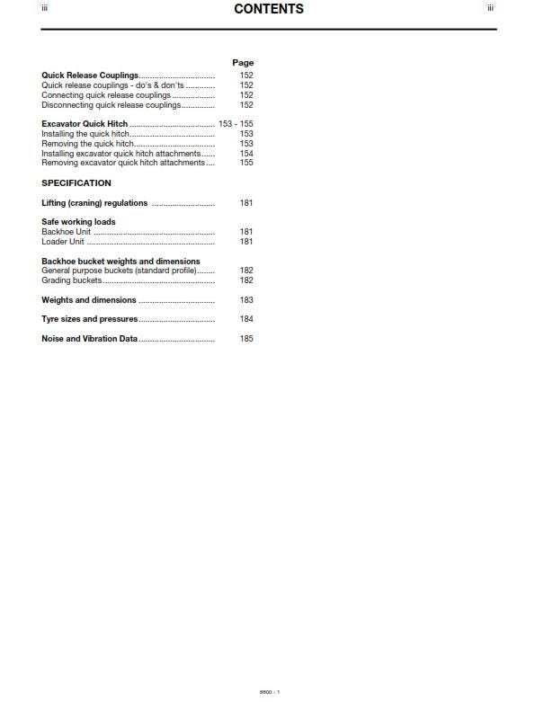 JCB 2CX Backhoe Loader Machines - Operator Handbook - From Serial No 930000