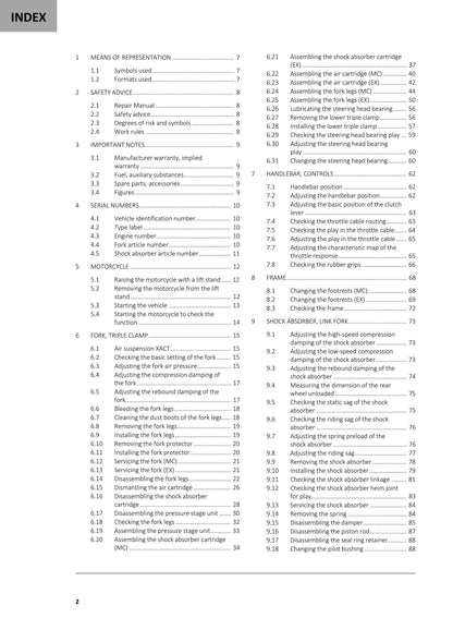 Gasgas 2021 - MC EX 450F - Workshop Service Repair Manual