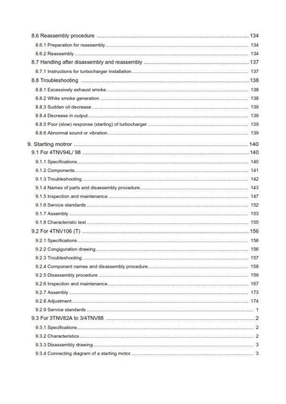 Yanmar Industrial Diesel Engine -  3TNV 4TNV Series - Service Repair Workshop Manual