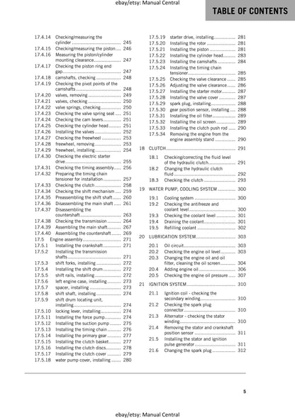 KTM 2017 - 250 XC-F SX-F Factory Edition - Service Workshop Repair Manual