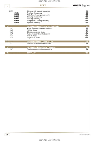 Kohler Diesel - KDI 1903 2504 TCR - Workshop Service Repair Manual