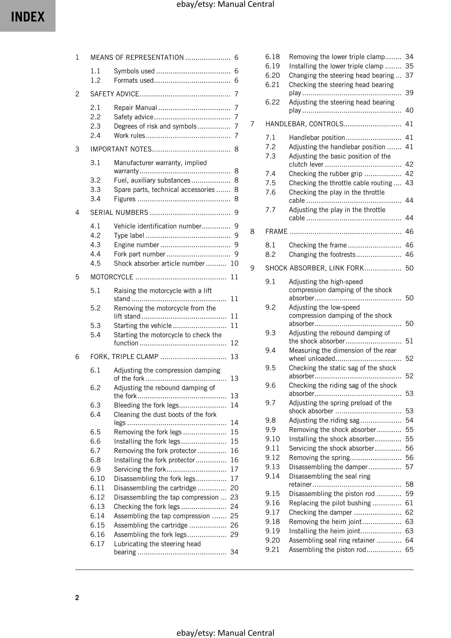 KTM 2020 - 300 Exc - Service Workshop Repair Manual