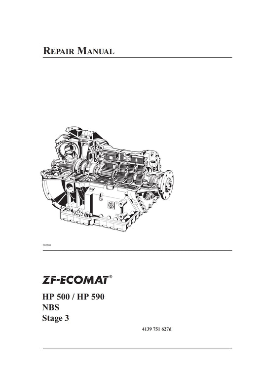 ZF Ecomat HP 500 590 - NBS - Stage 3 - Service Workshop Repair Manual