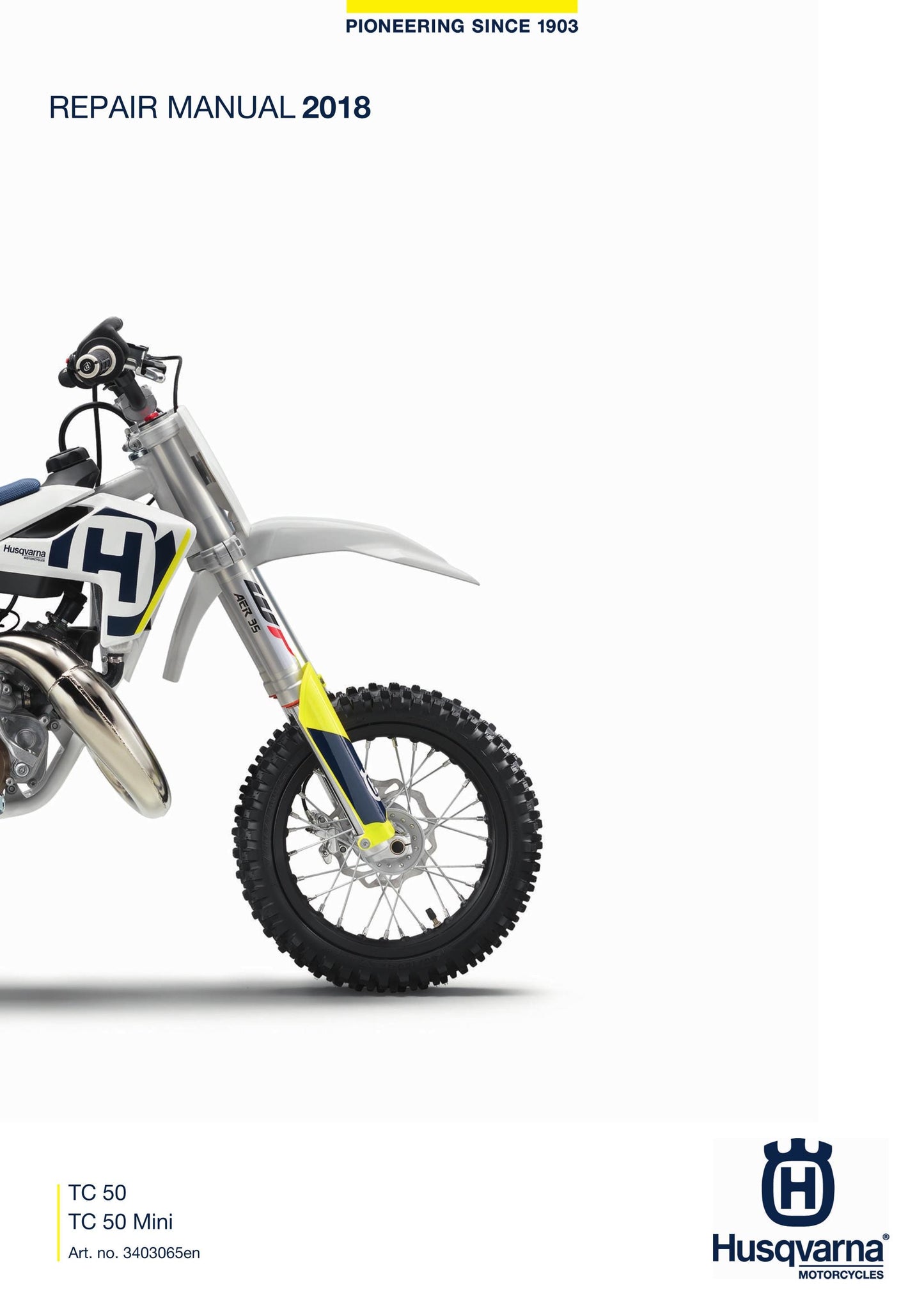 Husqvarna 2018 - TC 50 Mini - Workshop Service Repair Manual
