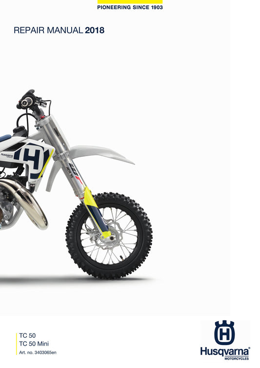 Husqvarna 2018 - TC 50 Mini - Workshop Service Repair Manual