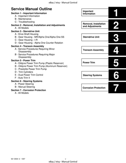 Mercury Mercruiser Service Manual 6 - Sterndrive Units - R.MR Alpha One SS