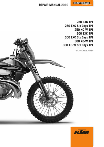 KTM 2019 -250 300 Exc Six Days TPI Xc-w - Service Workshop Repair Manual