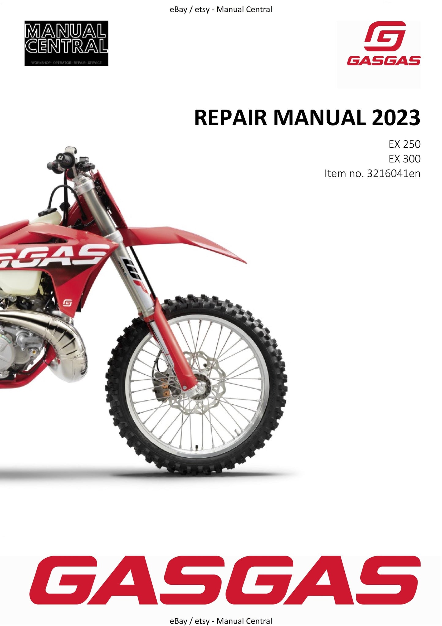 GasGas 2023 - EX 250 300 US edition - Service Workshop Repair Manual