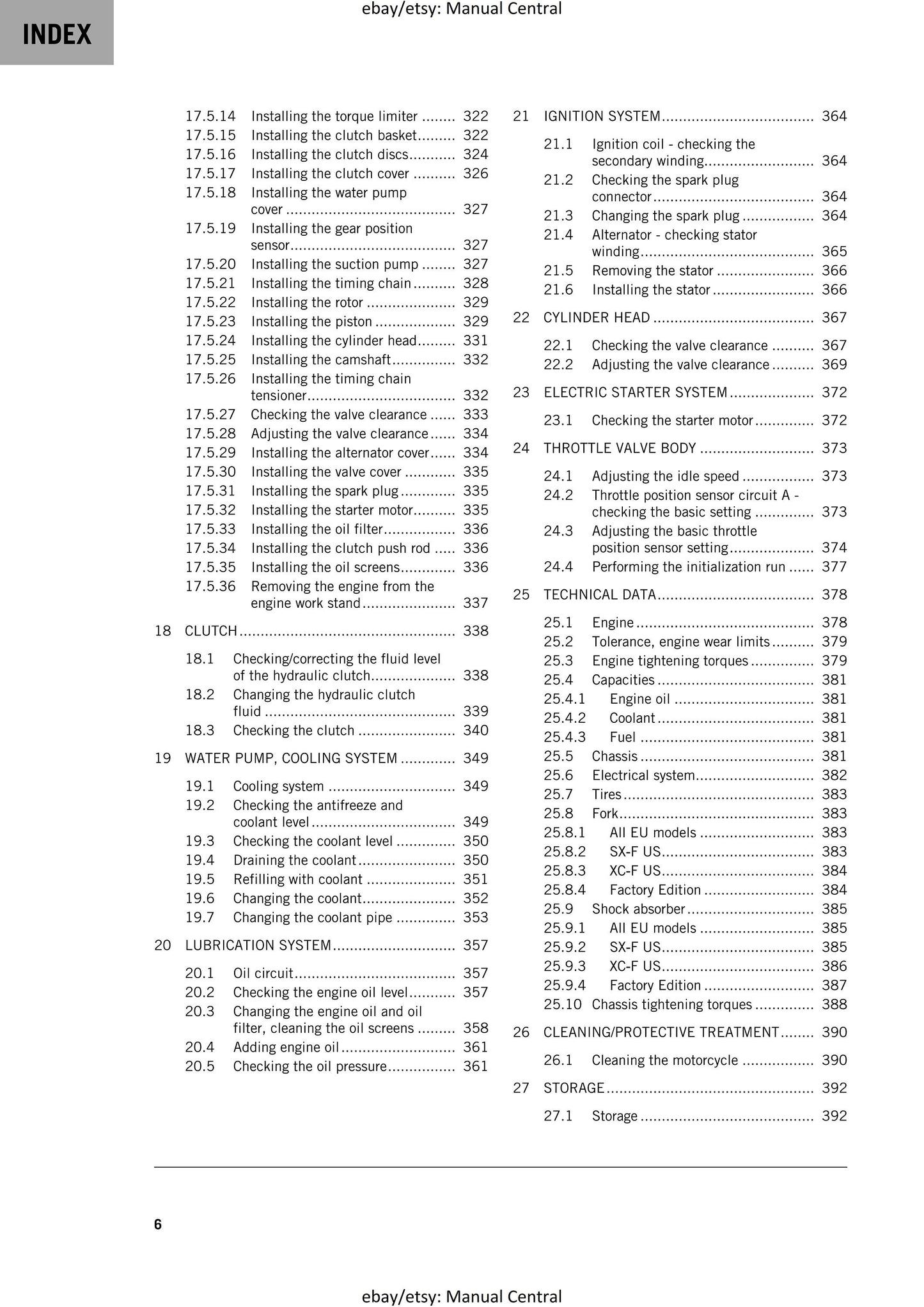 KTM 2020 - 450 Xc-f Sx-f Cairoli Factory Edition - Service Workshop Repair Manual