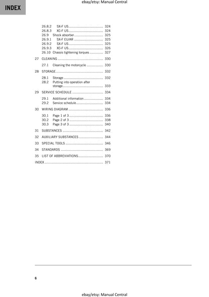 KTM 2024 - 350 Sx-f Xc-f- Service Workshop Repair Manual