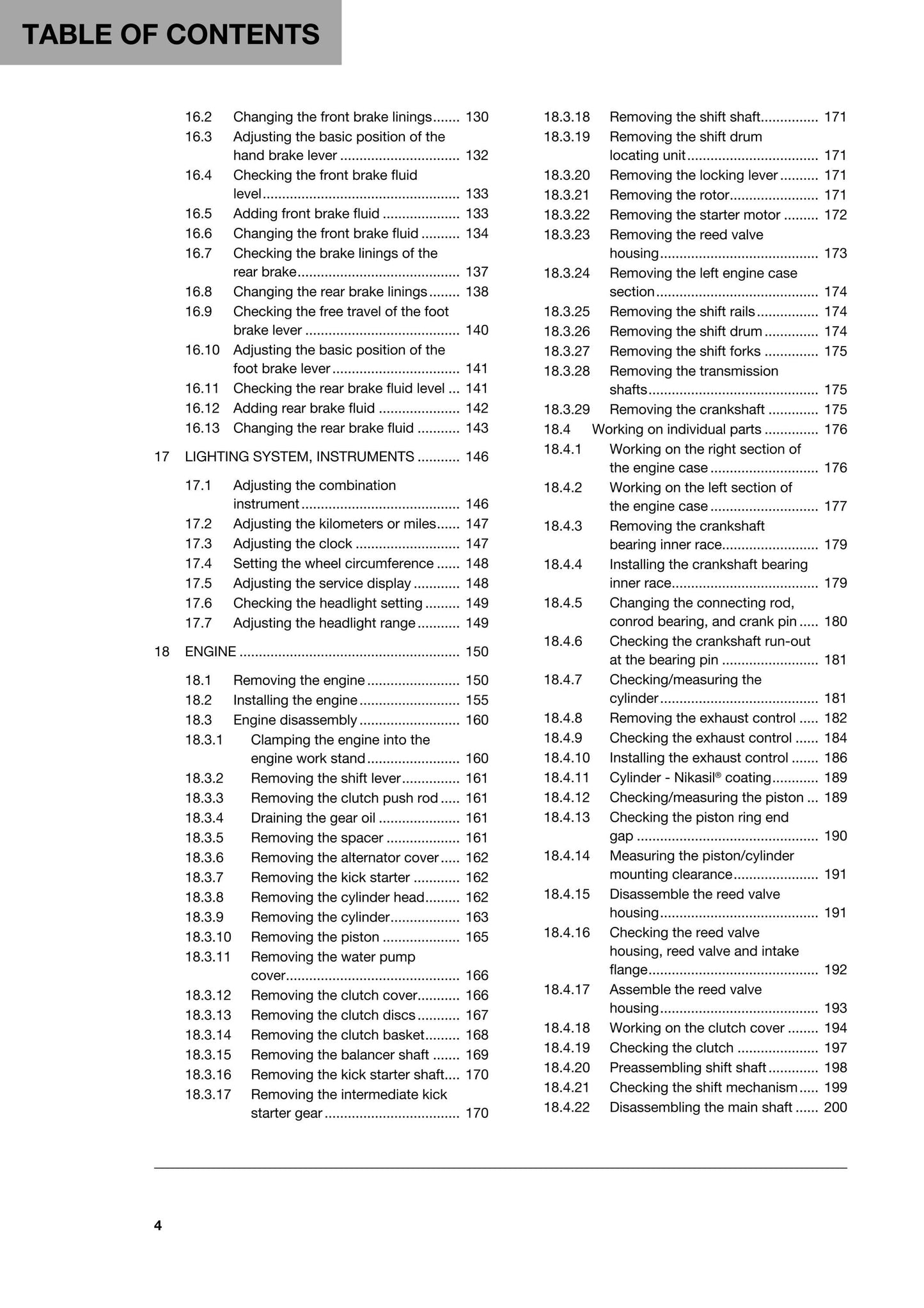 Husqvarna 2018 - TE 250 300 - Workshop Service Repair Manual