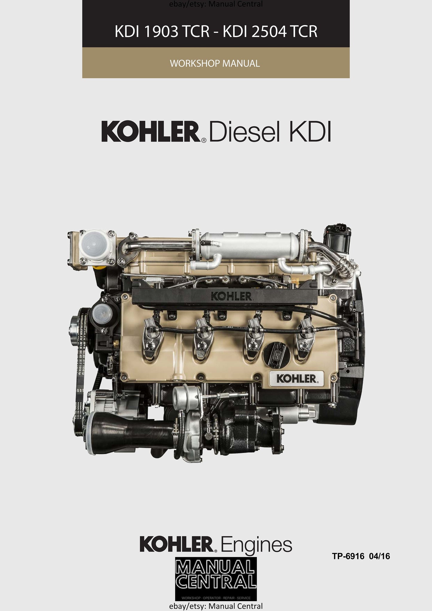 Kohler Diesel - KDI 1903 2504 TCR - Workshop Service Repair Manual