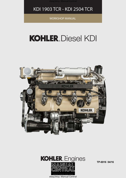 Kohler Diesel - KDI 1903 2504 TCR - Workshop Service Repair Manual