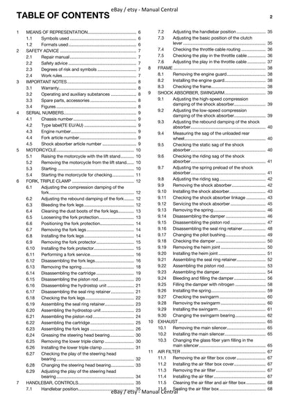 Husqvarna 2014 - TE 250 300 Eu Au Us- Service Workshop Repair Manual