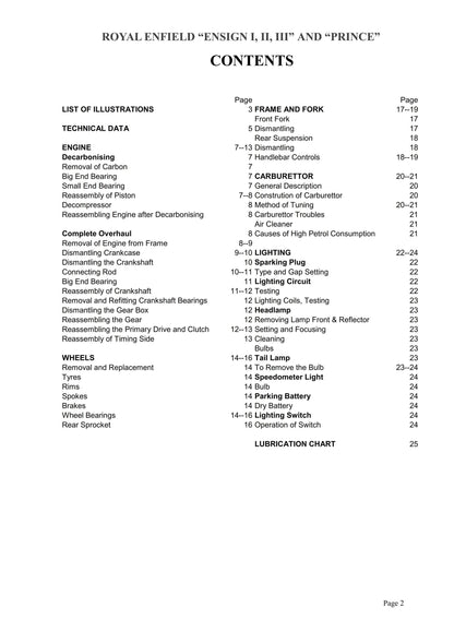 1953 to 1961 Royal Enfield 148cc Ensign I, II and III, 148cc Prince, Including Airflow Models - Workshop Service Repair Manual
