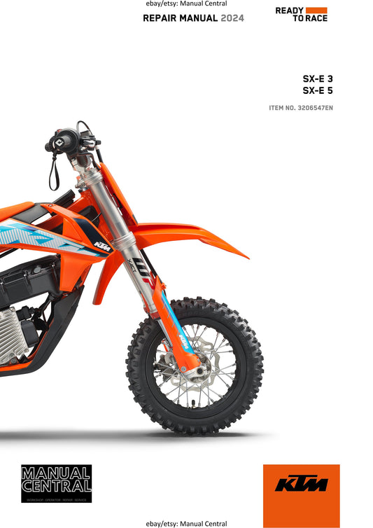 KTM 2024 - Sx-e 3 Sx-e 5 - Service Workshop Repair Manual